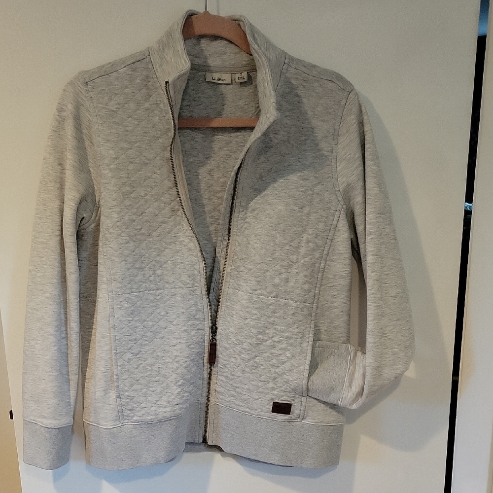 LL Bean Gray Jacket Quilted Casual